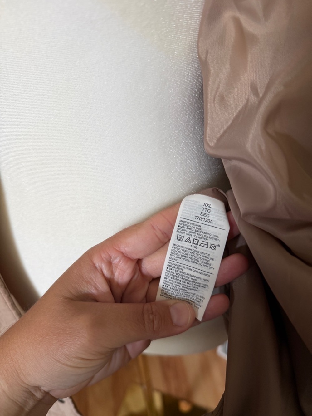 NWT Old Navy Quilted Lightweight Puffer Tan Oversized Snap-Front Jacket / XXL - Picture 7 of 10